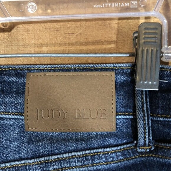 Judy Blue Skinny Fit Ankle Frayed Jeans Womens Size 3/26 Distressed Denim Blue - Picture 12 of 12